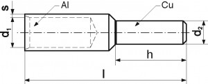 Złączka kablowa - z bolcem ACB- rysunek